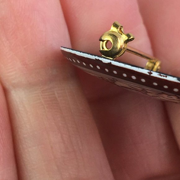 Vintage Michaela Frey Enamel Floral Brooch - Picture 4 of 5